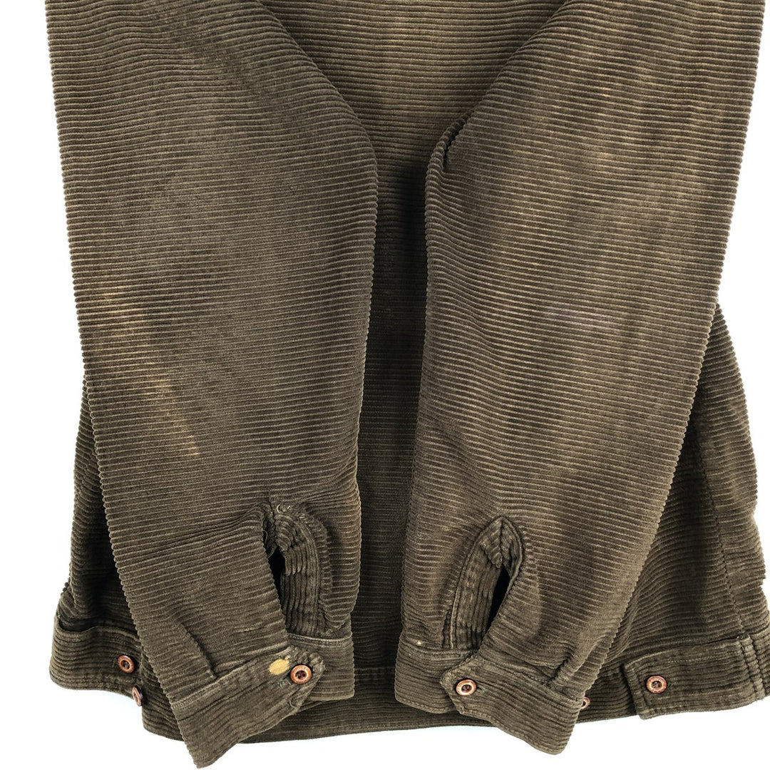 HANG LOOSE Corduroy Jacket, Men's Size S cotton brown type Vintage Second Hand