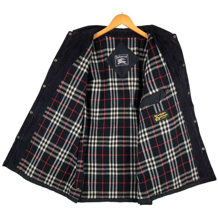 Burberry's padded puffer jacket, men's size L cotton black type Vintage Second Hand