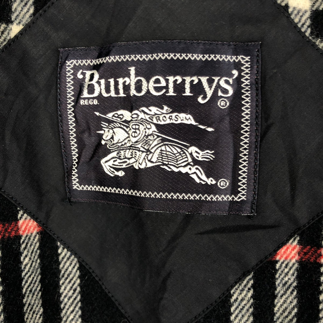 Burberry's padded puffer jacket, men's size L cotton black type Vintage Second Hand