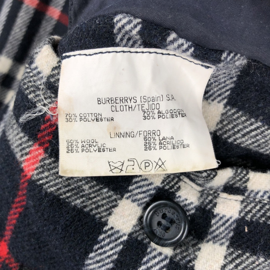 Burberry's padded puffer jacket, men's size L cotton black type Vintage Second Hand