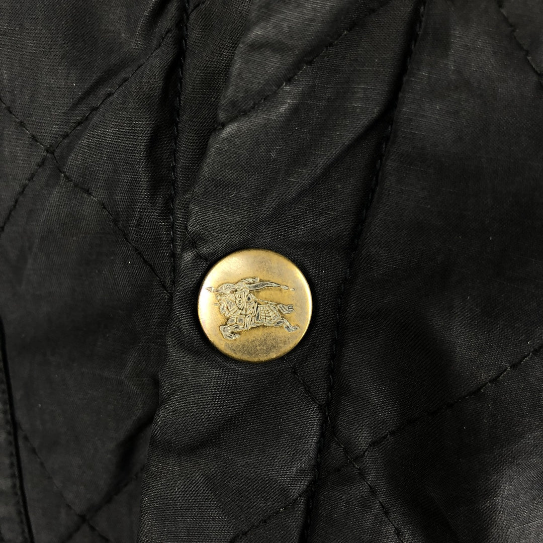Burberry's padded puffer jacket, men's size L cotton black type Vintage Second Hand
