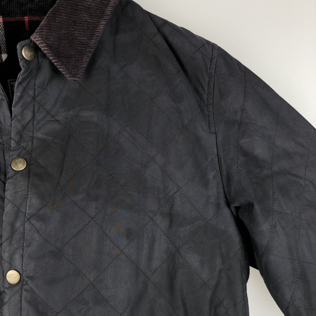 Burberry's padded puffer jacket, men's size L cotton black type Vintage Second Hand