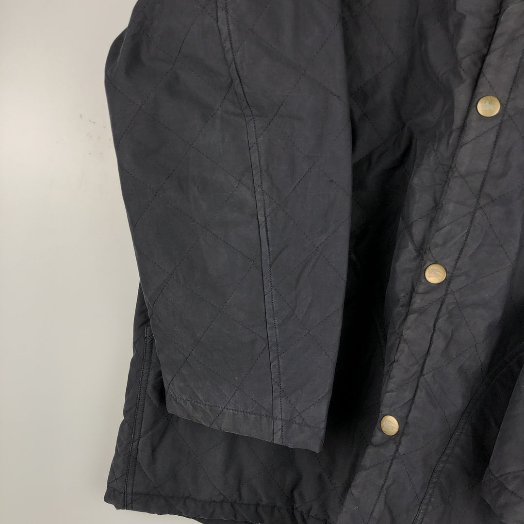 Burberry's padded puffer jacket, men's size L cotton black type Vintage Second Hand