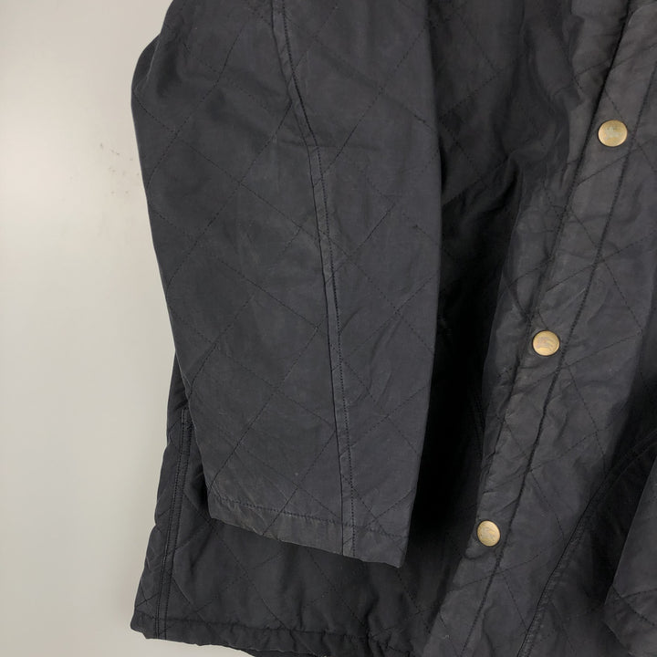 Burberry's padded puffer jacket, men's size L cotton black type Vintage Second Hand