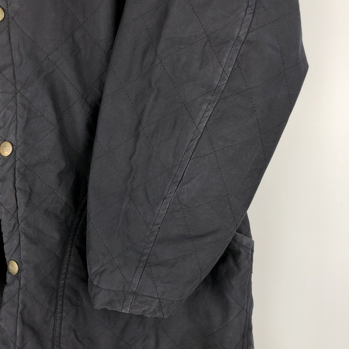 Burberry's padded puffer jacket, men's size L cotton black type Vintage Second Hand