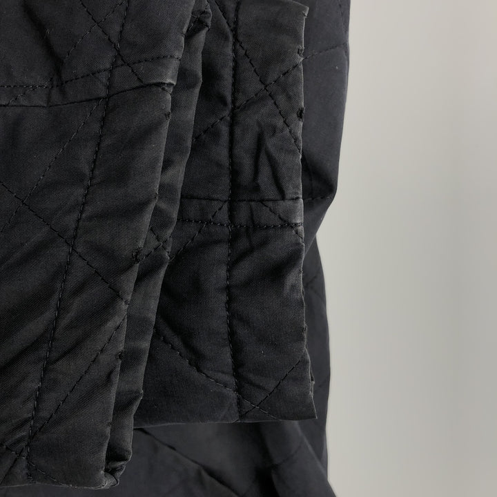 Burberry's padded puffer jacket, men's size L cotton black type Vintage Second Hand