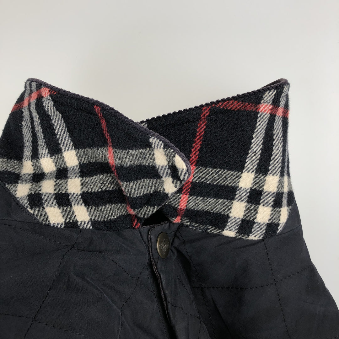 Burberry's padded puffer jacket, men's size L cotton black type Vintage Second Hand