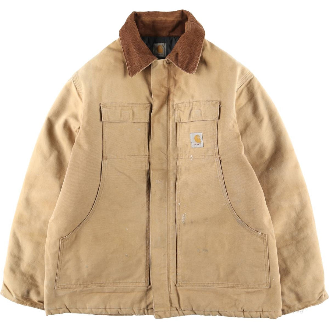 Carhartt Traditional Padded Duck Work Jacket, Men's Size XL unclear ocher yellow type Vintage Second Hand