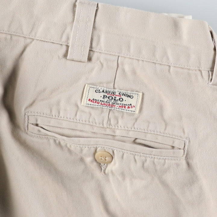 Ralph Lauren POLO by Ralph Lauren PHILIP PANT chino pants, men's size W34 cotton white type Vintage Second Hand