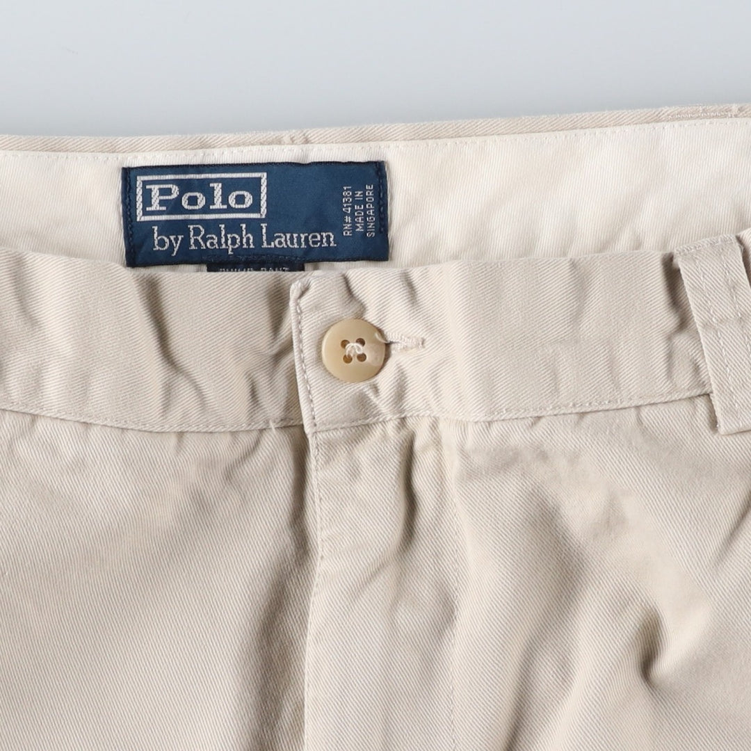 Ralph Lauren POLO by Ralph Lauren PHILIP PANT chino pants, men's size W34 cotton white type Vintage Second Hand