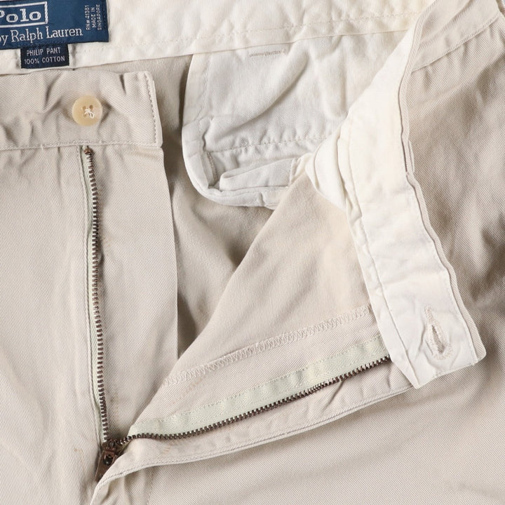 Ralph Lauren POLO by Ralph Lauren PHILIP PANT chino pants, men's size W34 cotton white type Vintage Second Hand
