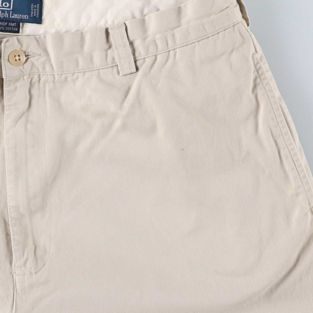 Ralph Lauren POLO by Ralph Lauren PHILIP PANT chino pants, men's size W34 cotton white type Vintage Second Hand