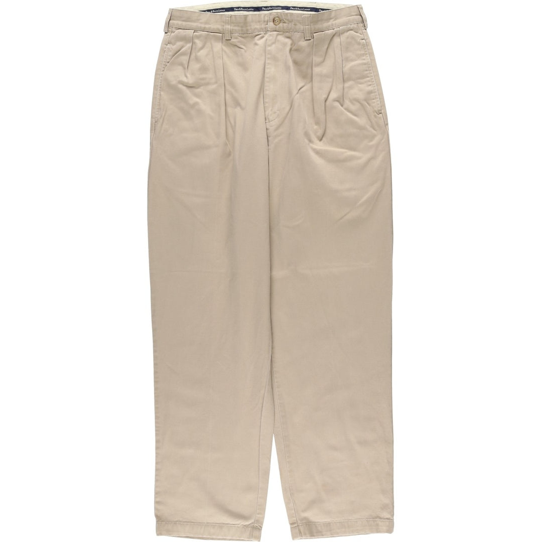 Ralph Lauren Polo Ralph Lauren Two-pleat Chino Pants for Men, W34 equivalent cotton Beige type Vintage Second Hand