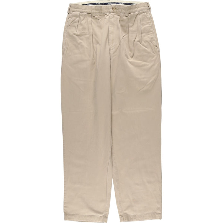 Ralph Lauren Polo Ralph Lauren Two-pleat Chino Pants for Men, W34 equivalent cotton Beige type Vintage Second Hand