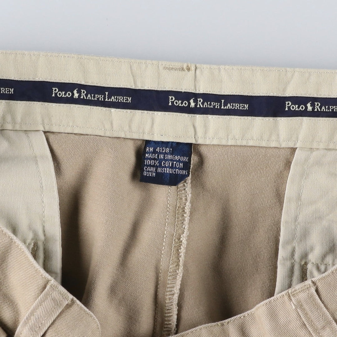 Ralph Lauren Polo Ralph Lauren Two-pleat Chino Pants for Men, W34 equivalent cotton Beige type Vintage Second Hand