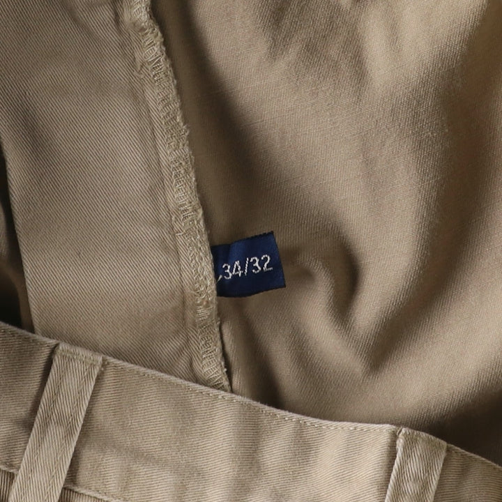 Ralph Lauren Polo Ralph Lauren Two-pleat Chino Pants for Men, W34 equivalent cotton Beige type Vintage Second Hand