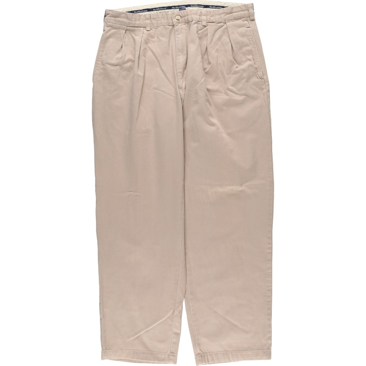 Ralph Lauren POLO Ralph Lauren two-pleat chino pants, men's size W36 cotton Beige type Vintage Second Hand