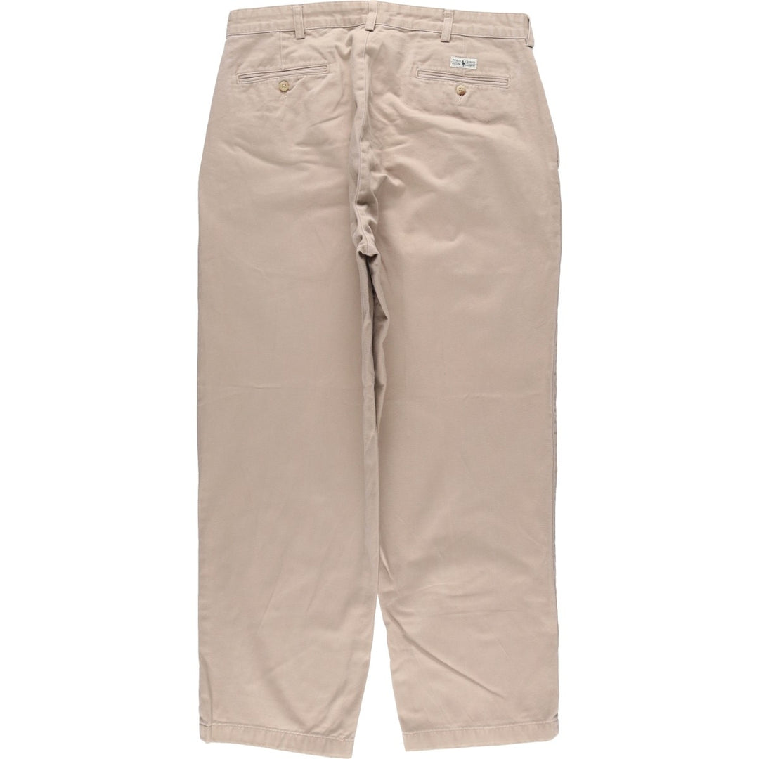 Ralph Lauren POLO Ralph Lauren two-pleat chino pants, men's size W36 cotton Beige type Vintage Second Hand