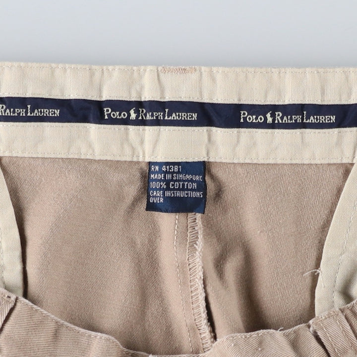 Ralph Lauren POLO Ralph Lauren two-pleat chino pants, men's size W36 cotton Beige type Vintage Second Hand