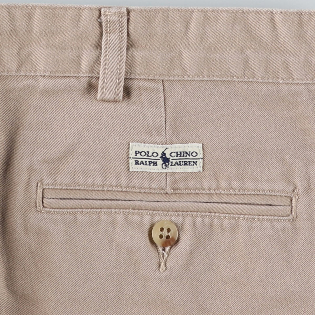 Ralph Lauren POLO Ralph Lauren two-pleat chino pants, men's size W36 cotton Beige type Vintage Second Hand