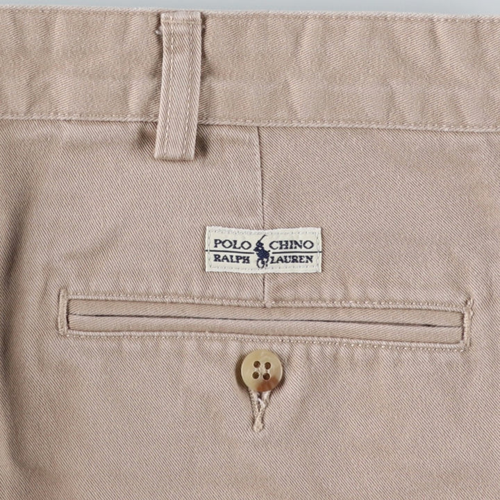 Ralph Lauren POLO Ralph Lauren two-pleat chino pants, men's size W36 cotton Beige type Vintage Second Hand