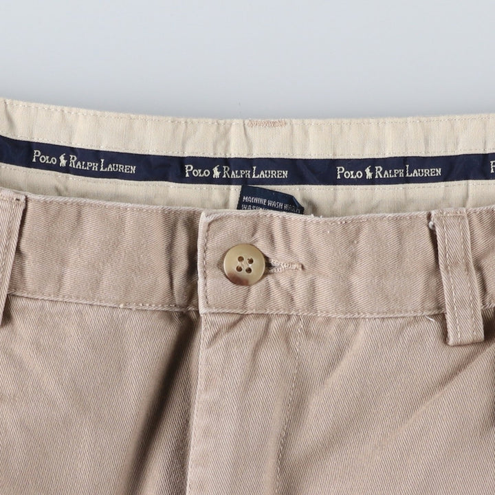 Ralph Lauren POLO Ralph Lauren two-pleat chino pants, men's size W36 cotton Beige type Vintage Second Hand