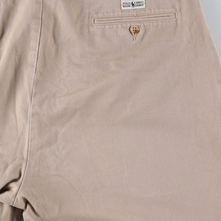 Ralph Lauren POLO Ralph Lauren two-pleat chino pants, men's size W36 cotton Beige type Vintage Second Hand