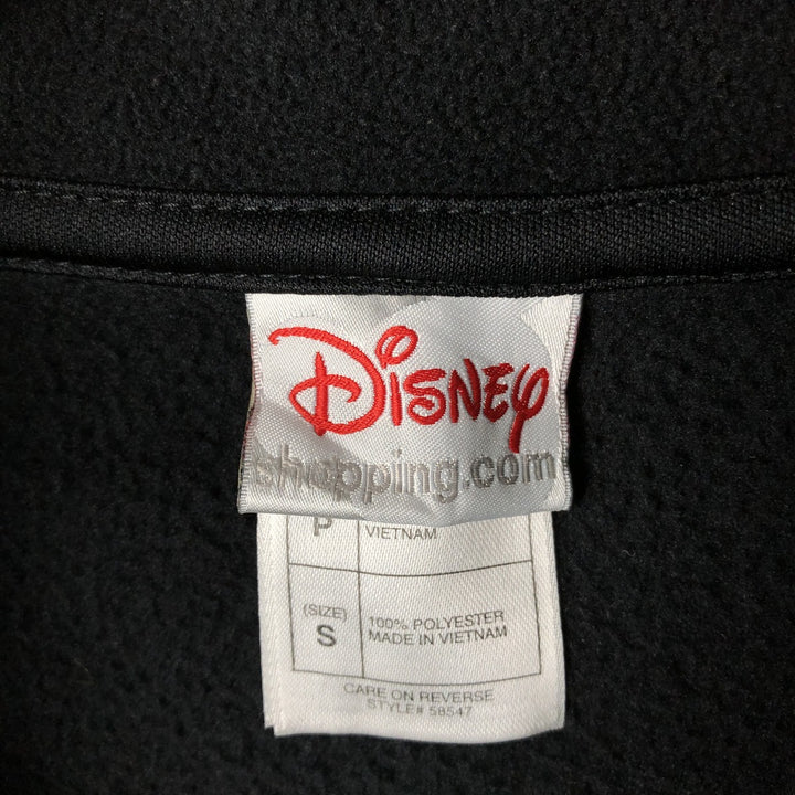 2000'S Disney Tinker Bell Half-Zip Fleece Pullover, Men's Size Small polyester black type Vintage Second Hand
