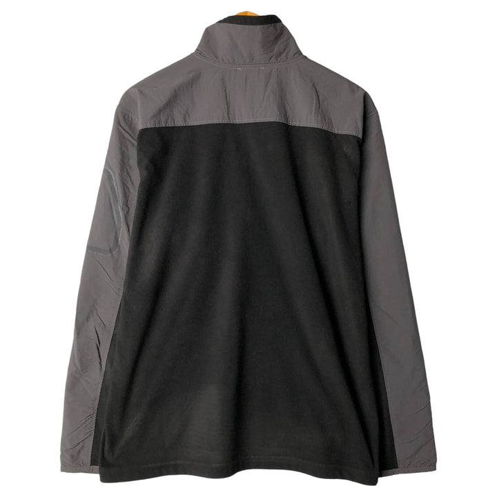 The North Face Half-Zip Nylon and Fleece Pullover, Men's Size L polyester gray type Vintage Second Hand