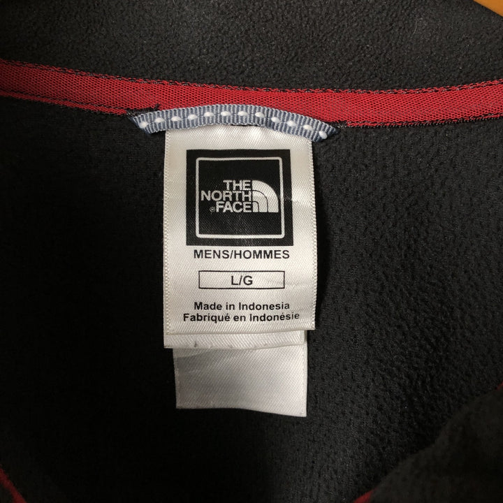 The North Face Half-Zip Nylon and Fleece Pullover, Men's Size L polyester gray type Vintage Second Hand