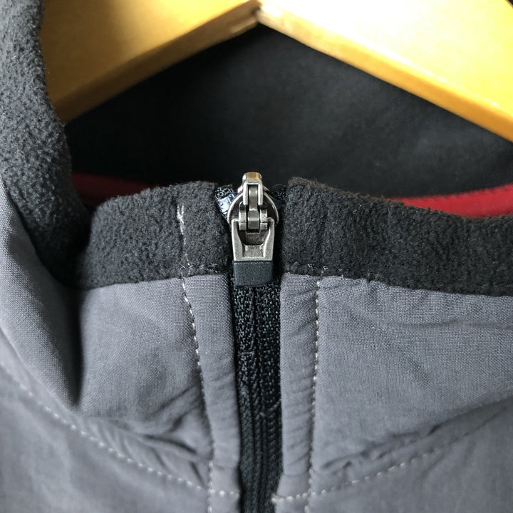 The North Face Half-Zip Nylon and Fleece Pullover, Men's Size L polyester gray type Vintage Second Hand