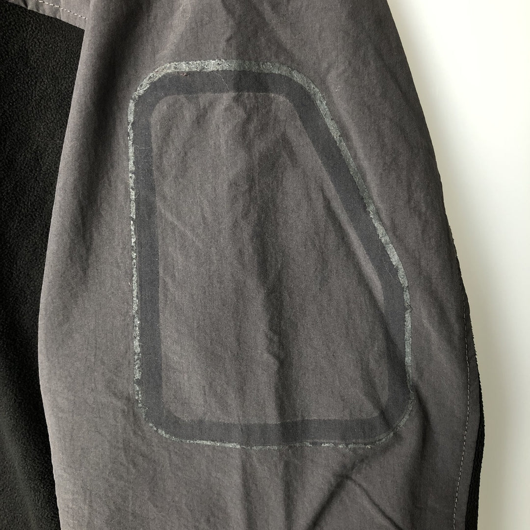 The North Face Half-Zip Nylon and Fleece Pullover, Men's Size L polyester gray type Vintage Second Hand