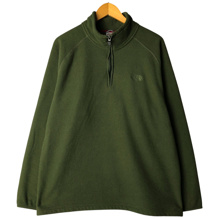 The North Face Half-Zip Fleece Pullover, Men's XL polyester Khaki type sage green Vintage Second Hand