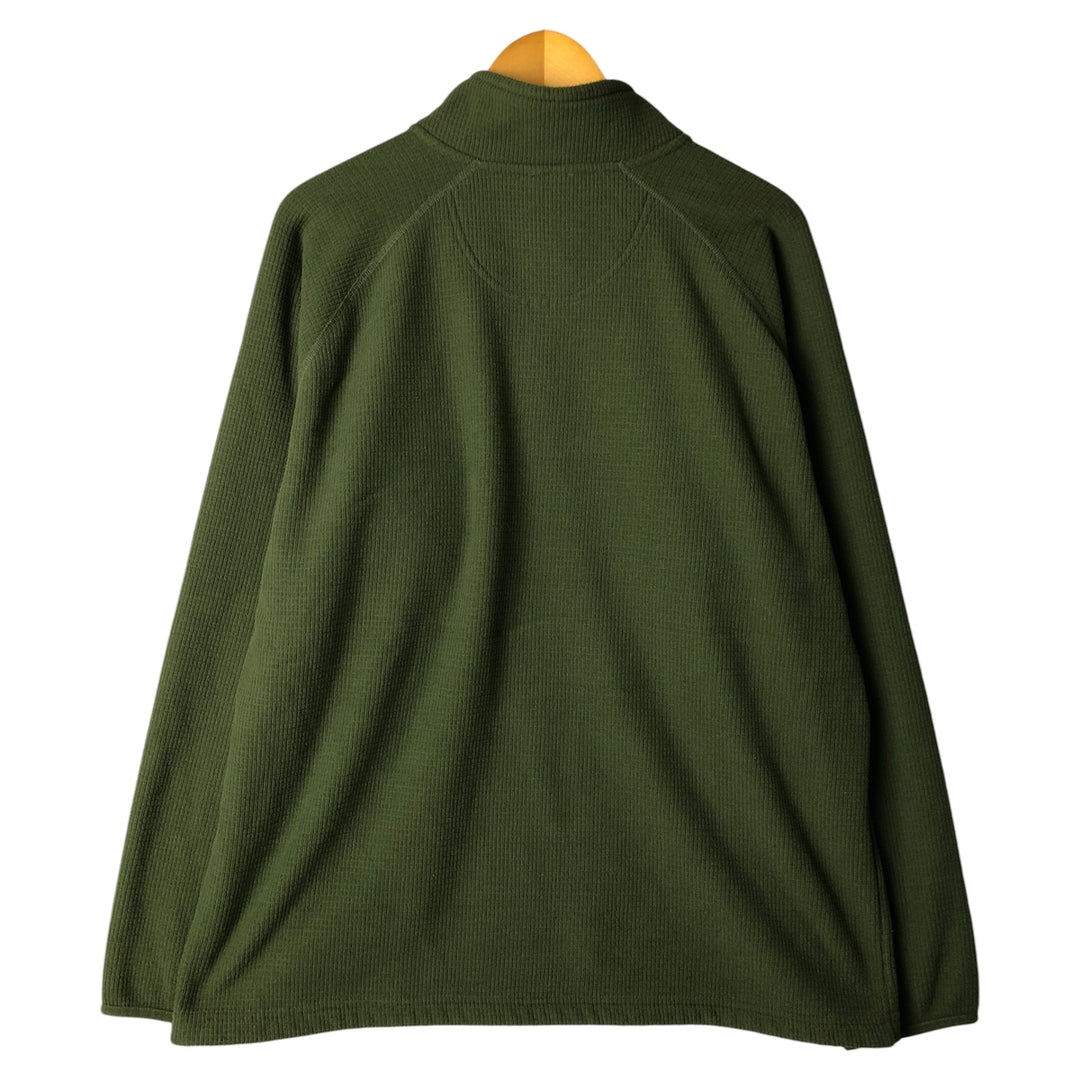 The North Face Half-Zip Fleece Pullover, Men's XL polyester Khaki type sage green Vintage Second Hand