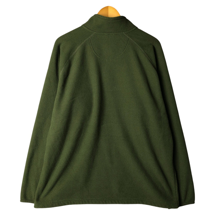The North Face Half-Zip Fleece Pullover, Men's XL polyester Khaki type sage green Vintage Second Hand
