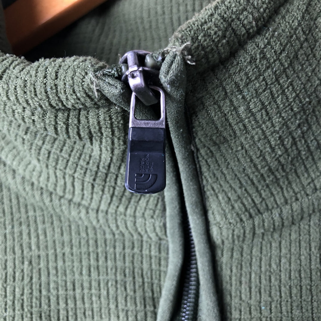 The North Face Half-Zip Fleece Pullover, Men's XL polyester Khaki type sage green Vintage Second Hand