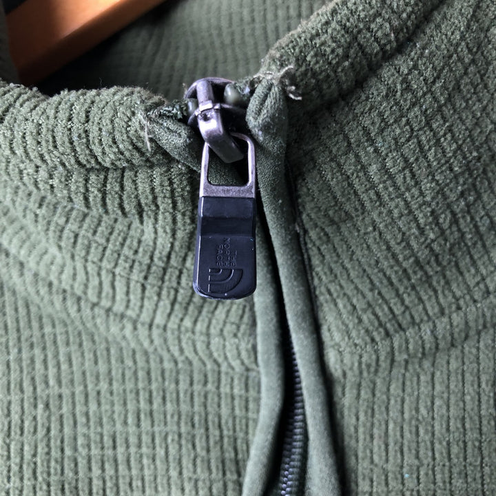 The North Face Half-Zip Fleece Pullover, Men's XL polyester Khaki type sage green Vintage Second Hand