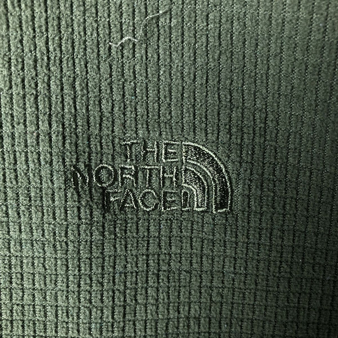 The North Face Half-Zip Fleece Pullover, Men's XL polyester Khaki type sage green Vintage Second Hand