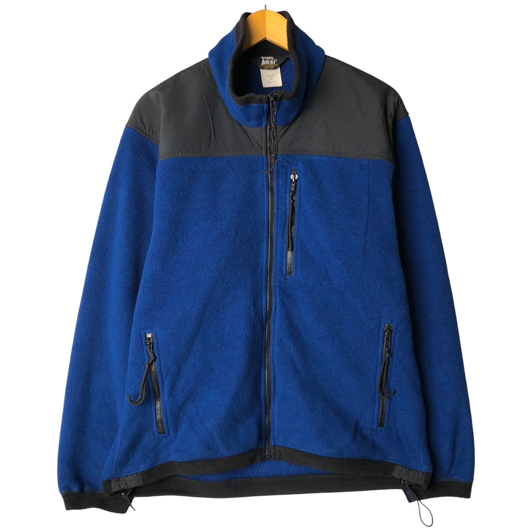 2000'S REI fleece jacket, made in the USA, men's size M polyester blue type Vintage Second Hand