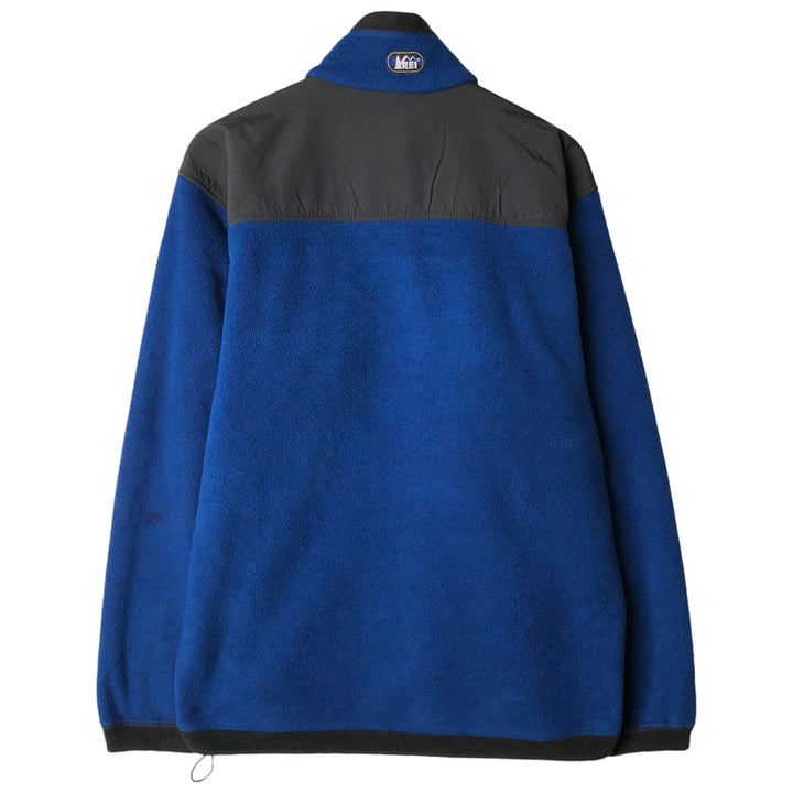 2000'S REI fleece jacket, made in the USA, men's size M polyester blue type Vintage Second Hand