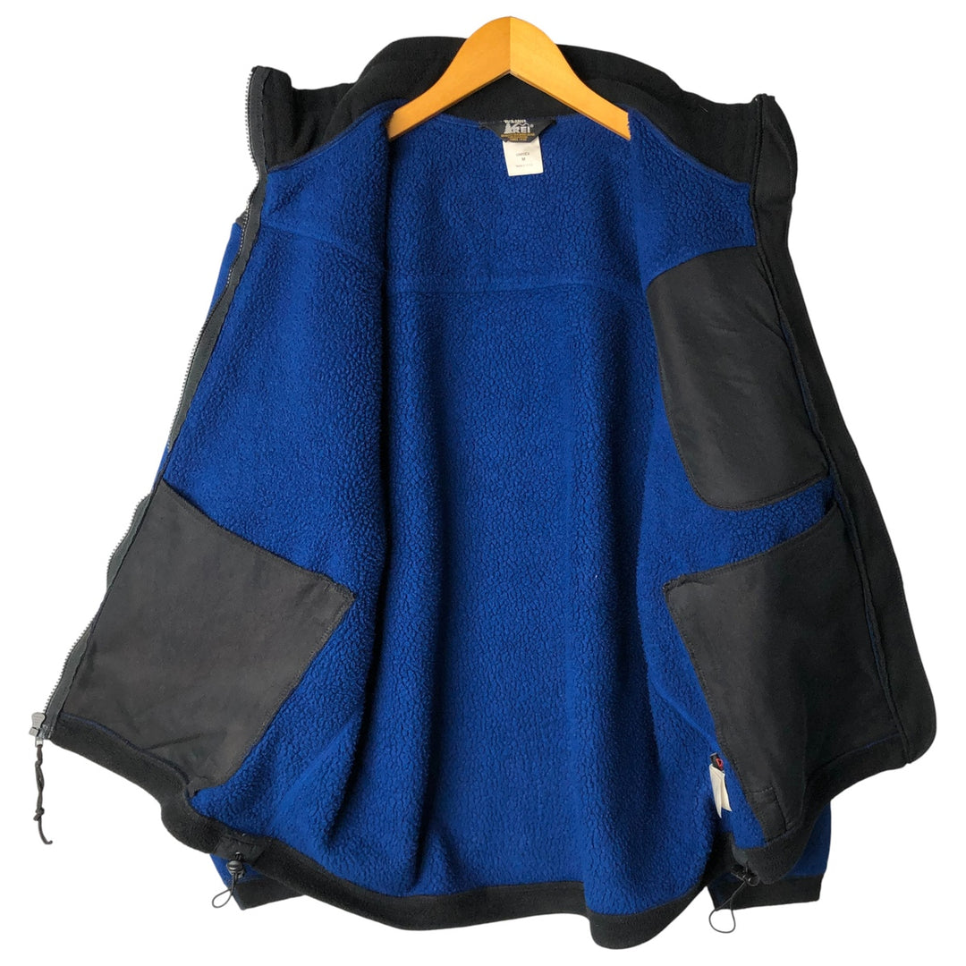 2000'S REI fleece jacket, made in the USA, men's size M polyester blue type Vintage Second Hand
