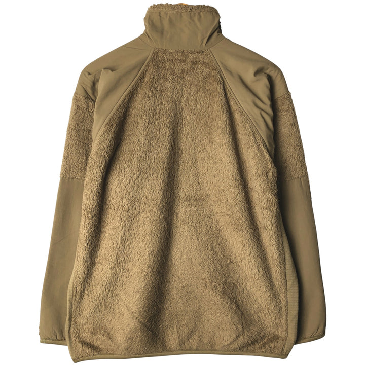 Civilian military fleece jacket, men's size S polyester brown type Vintage Second Hand