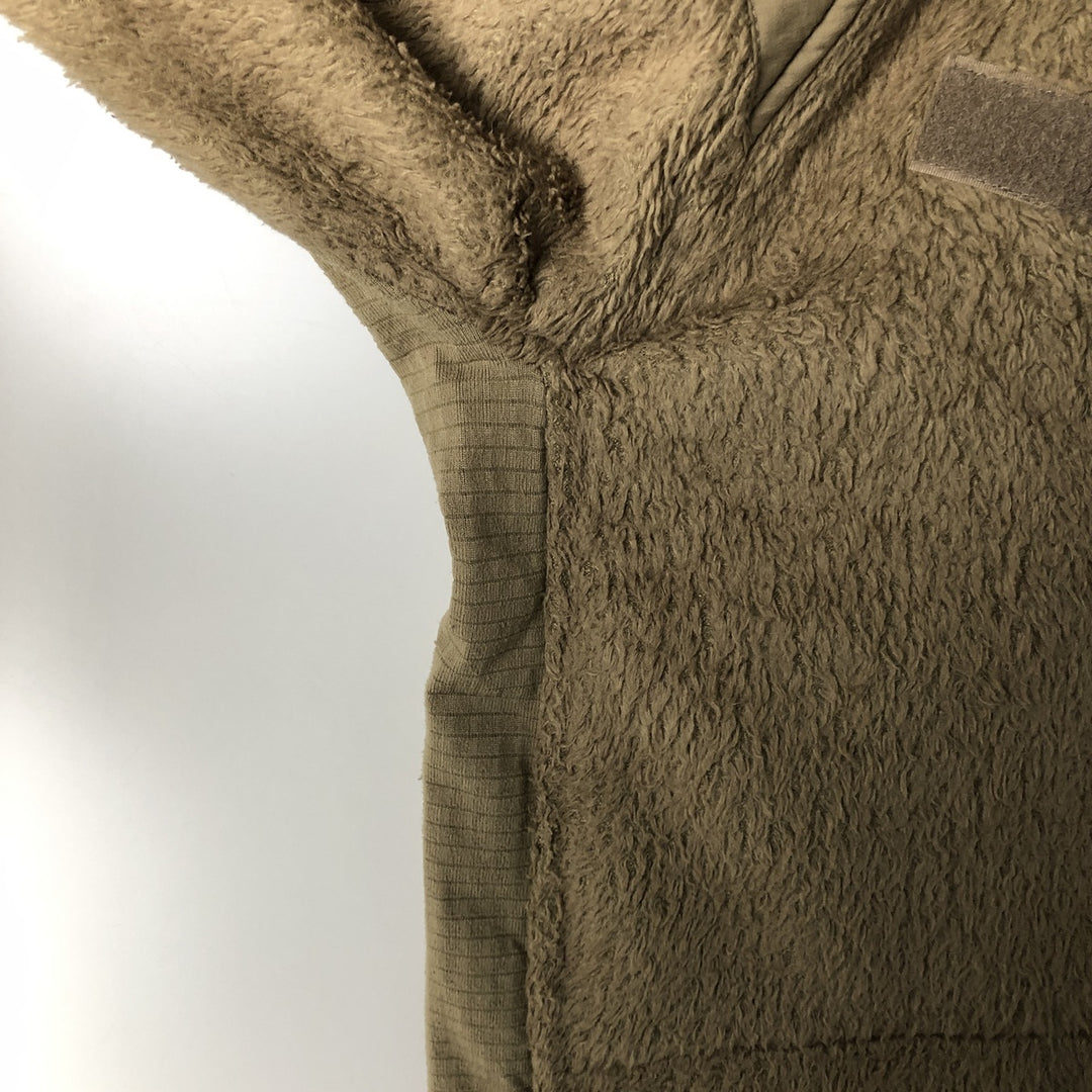 Civilian military fleece jacket, men's size S polyester brown type Vintage Second Hand