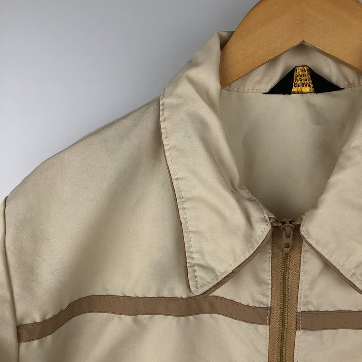Permanent Press Cotton Jacket, Men's Size L unclear Beige type Vintage Second Hand