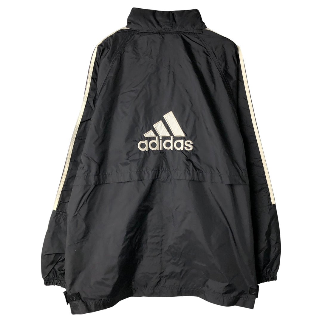 90'S Adidas Back Logo Nylon Jacket Men's XL Vintage Nylon black type Vintage Second Hand