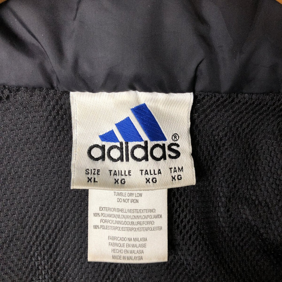 90'S Adidas Back Logo Nylon Jacket Men's XL Vintage Nylon black type Vintage Second Hand