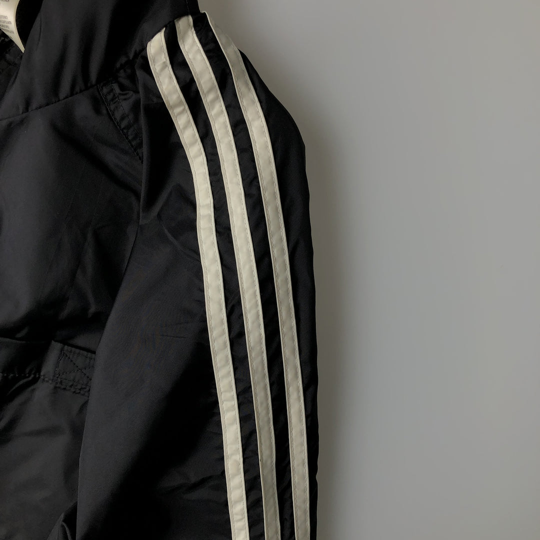 90'S Adidas Back Logo Nylon Jacket Men's XL Vintage Nylon black type Vintage Second Hand