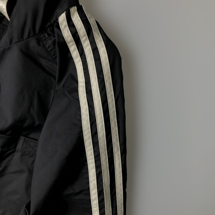 90'S Adidas Back Logo Nylon Jacket Men's XL Vintage Nylon black type Vintage Second Hand