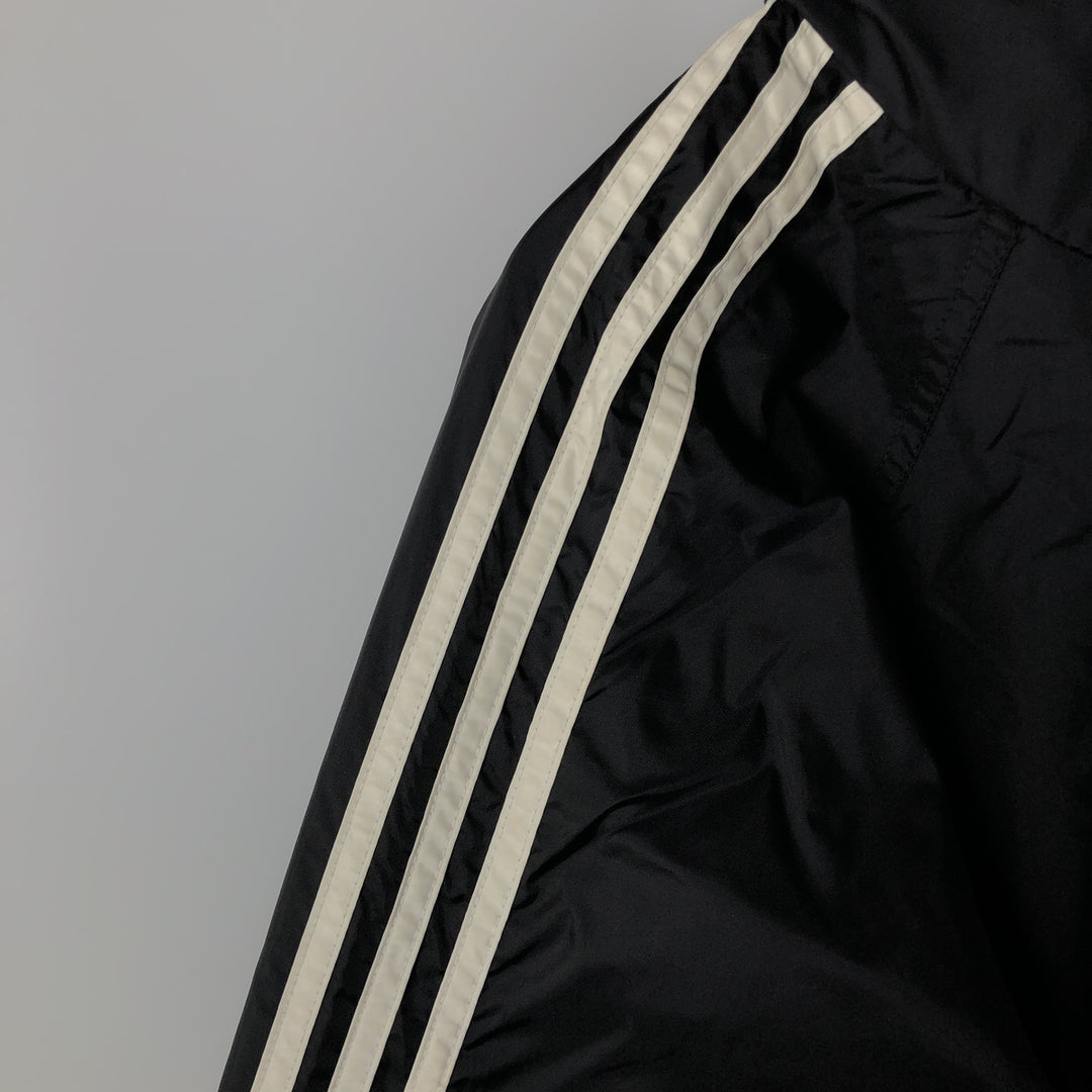 90'S Adidas Back Logo Nylon Jacket Men's XL Vintage Nylon black type Vintage Second Hand