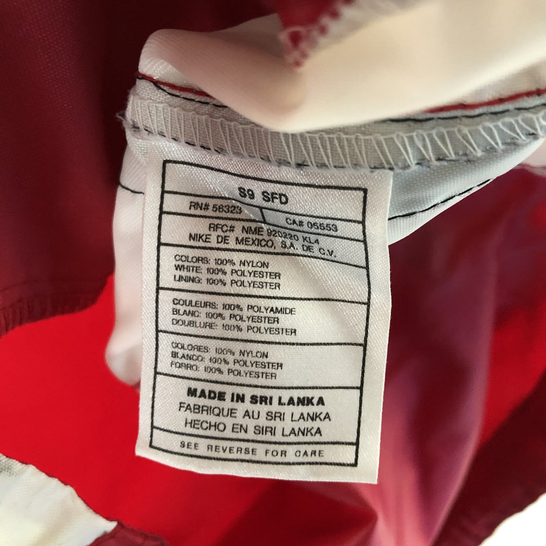 Vintage 90'S Nike half-zip nylon pullover, men's size L Nylon red type Vintage Second Hand